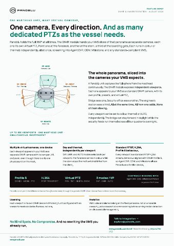 First page of the ONVIF integration one-pager